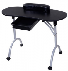 Manicure Nail Table Salon Spa Beauty Desk Station beauty Portable Black Fold