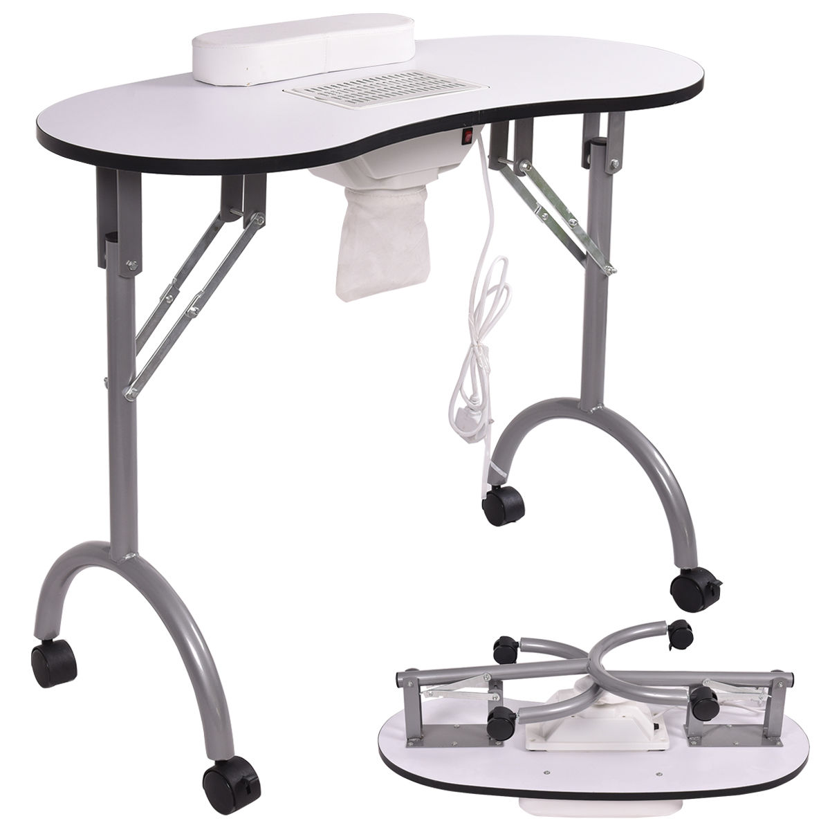 new  Folding Drawer nail table Manicure Table with dust collector MT-008