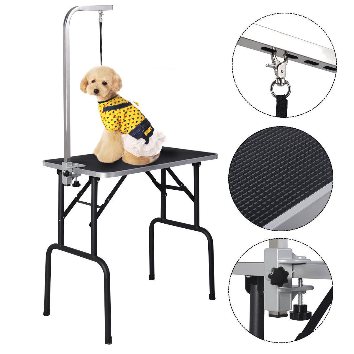 Adjustable Height Folding Portable Grooming Tables for Dogs - Mobile Dog Table GT-202A