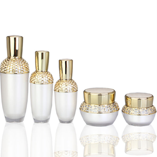 30ml 50ml 100ml White Acrylic Plastic Cosmetic Bottle
