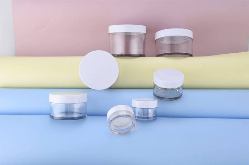 Frosted transparent plastic body scrub containers personal skin packaging black plastic container for body scrub