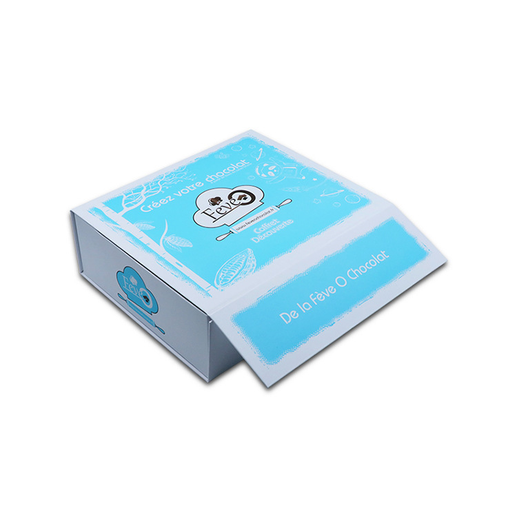 Book box flip box retro gift box custom blue packaging box custom decorative gift box can be hot stamped LOGO