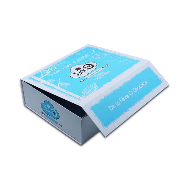 Book box flip box retro gift box custom blue packaging box custom decorative gift box can be hot stamped LOGO
