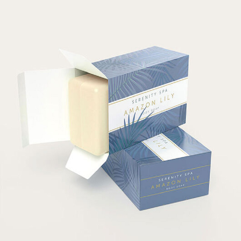 Paper box packaging custom cosmetic skin care product soap box white card silver card paper packaging box