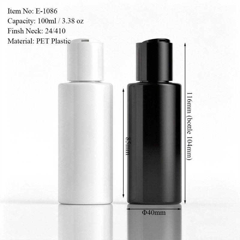 100ml PET Cylindrical Disc Top Bottle