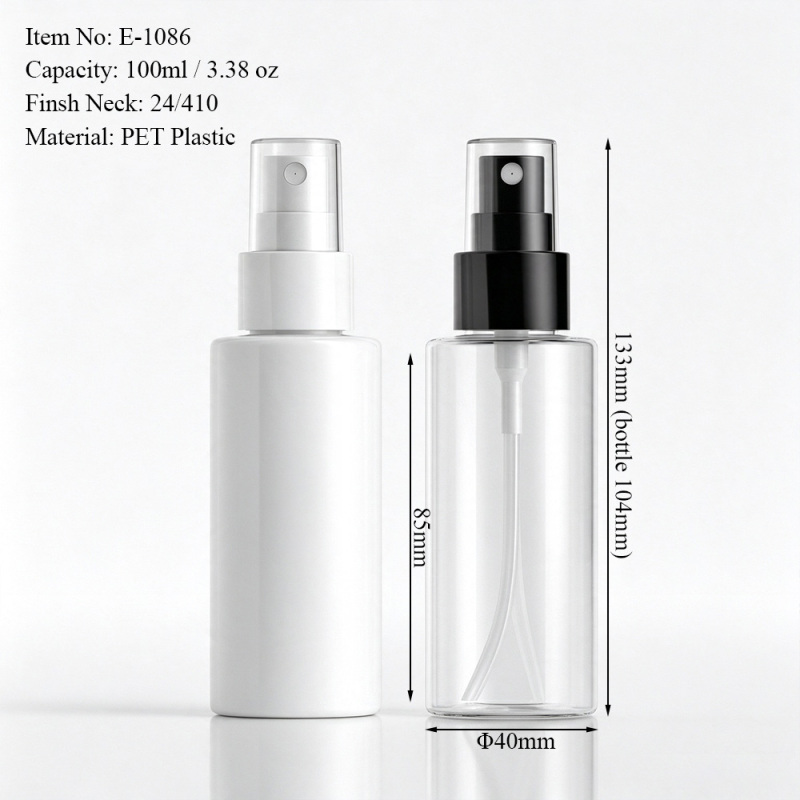 100ml PET Fine Mist Spray Bottle
