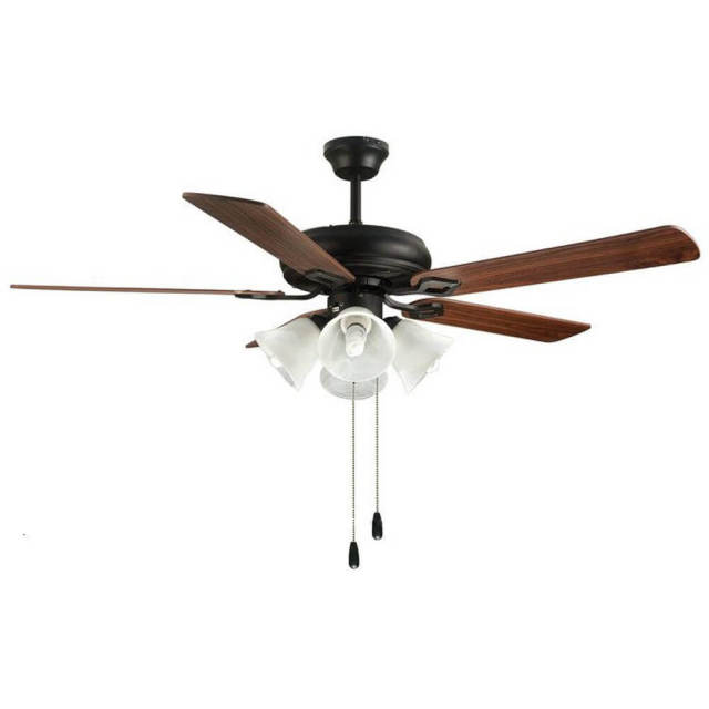 Ceiling Fans with Lights - European Vintage Ceiling Fan Light Kit - Brown 52 inches