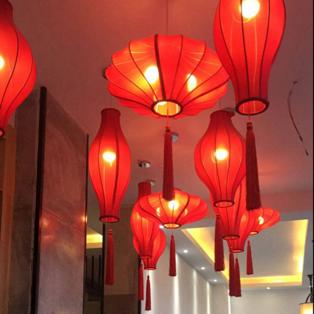 Chinese Solid Pumpkin Restaurant Pendant Light Balcony Corridor Study Room Hanging Lamp Coffee House Bedroom Pendant Lamps