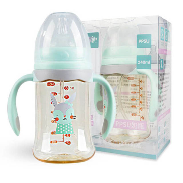 PPSU Baby Feeding Bottle 240ml Wide-neck Baby Bottle