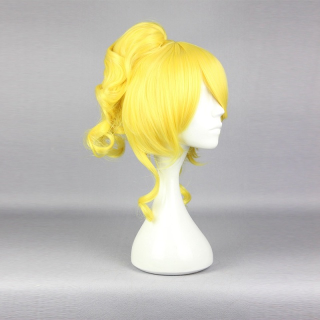 11.8 Inch Women Cosplay Yellow Curls Wig Short Anime Wigs LoveLive! Ellie Cosplay Wig