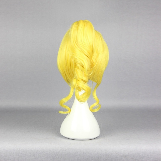 11.8 Inch Women Cosplay Yellow Curls Wig Short Anime Wigs LoveLive! Ellie Cosplay Wig