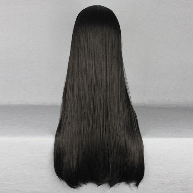 Cute Lolita Black Long Straight Wig Anime Cosplay Wigs Cardinal Sakura Tomoyo Cosplay Wig