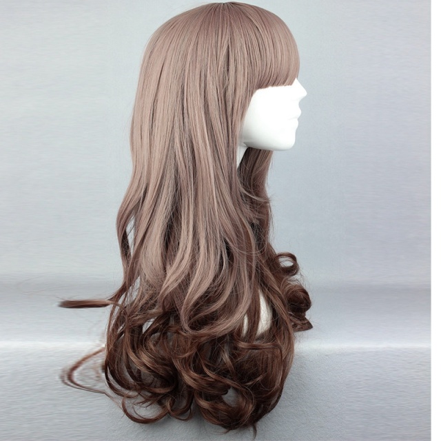 Cute Lolita Long Waves Roll Wig Animation Wig Cosplay Wigs Gradient Color