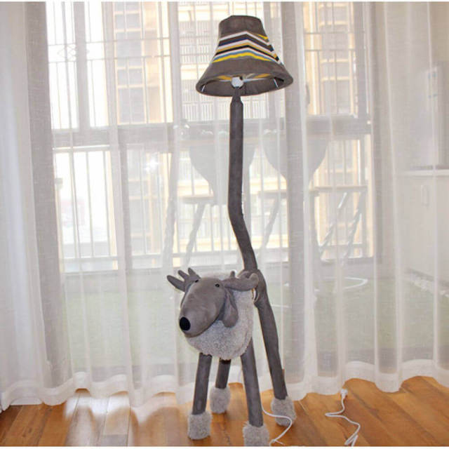 OOVOV Cartoon Elk Baby Room Floor Lamp Creative Kids Room Child Bedroom Floor Light Folded Cloth