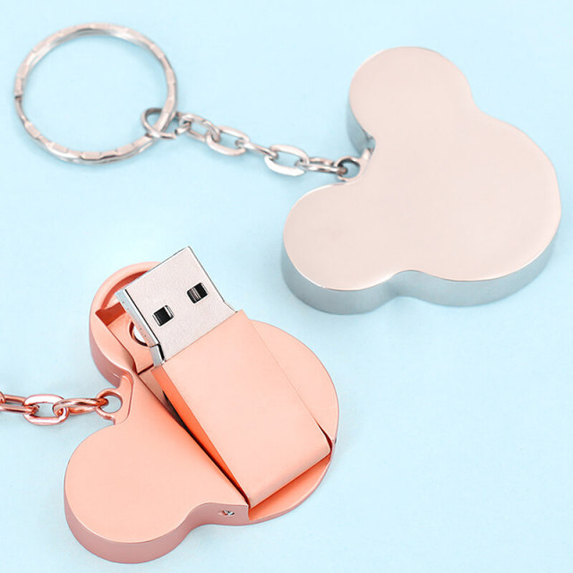 Cute Metal Cartoon USB Flash Drive Stainless steel Mouse USB Flash Drives 4G/8G/16G/32G/64G/128G