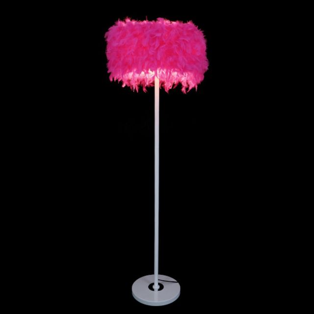 OOVOV Feather Floor Lamp Fashion Princess Room Bedroom Bedsides Floor Lighting Fixtures Living Room Floor Lights