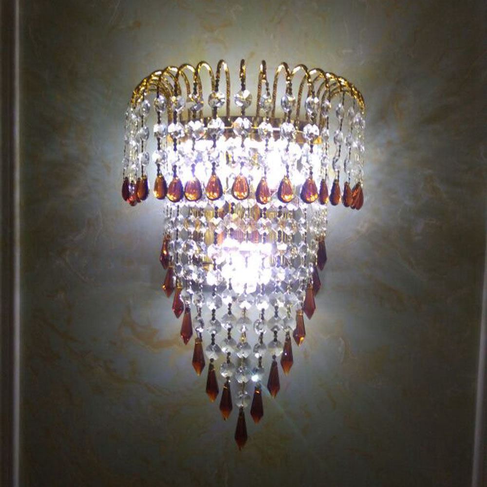 Crystal living room wall light