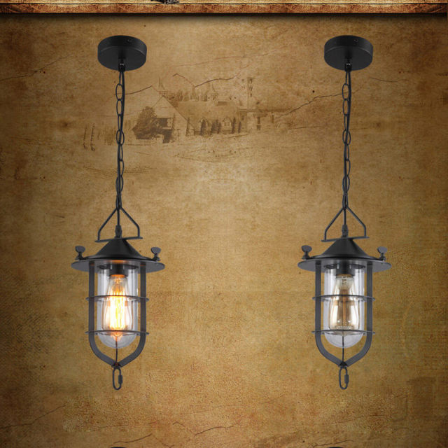 American Country Metal Dock Dining Room Pendant Lamp Restaurant Bar Counter Pendant Lights boatyard industrial Pendant Lights