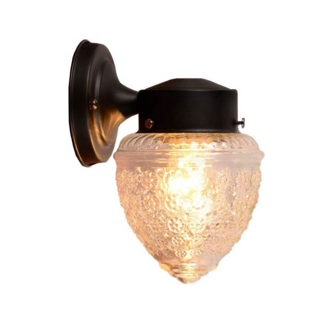 OOVOV Outdoor Waterproof Wall Light Indoor Iron Wall Lamp With Glass Lampshade for Living Room Bedroom Study Room Balcony Aislea