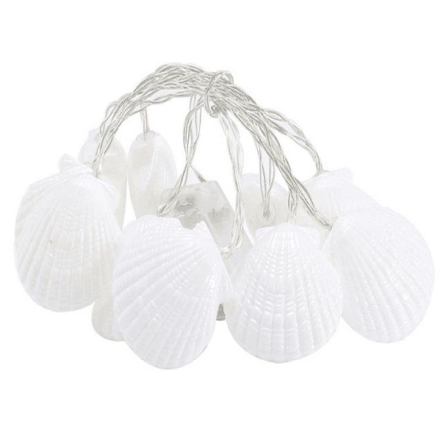 OOVOV Beach Seashell String Lights 1.5 Meter 10 Lights LED Battery Operated Lights for Holiday Parties Bedrooms Weddings Gardens