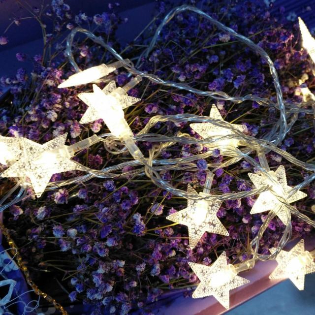 OOVOV 20 LED Star String Lights Fairy Christmas Lights Battery Operated for Indoor   Outdoor Party Wedding and Holiday Decorations Warm White