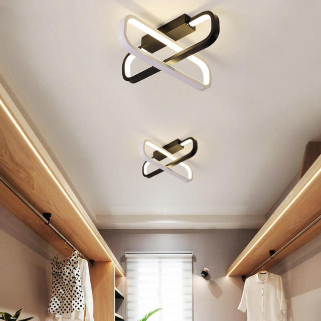 OOVOV LED Ceiling Light 24W Modern Design Ceiling Lamp Built-in LED Pure White 6000K Metal Ceiling Lighting Fixture for Living Rooms Bedrooms Hallway