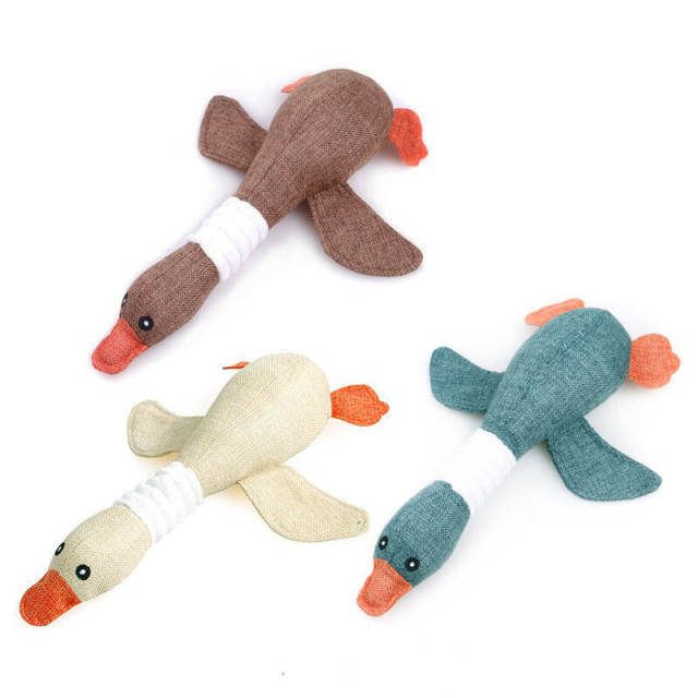 OOVOV Dog Molars Toy Sounding Toys Small Dogs Puppies Pet Fabric Duck Shape Toys