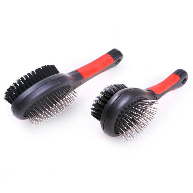 OOVOV Pet Comb,Double-Sided Pet Brush for Grooming Massaging Dogs,Cats and Other Animals-Fur Detangling Pins and Coat Smoothing Slicker Bristles
