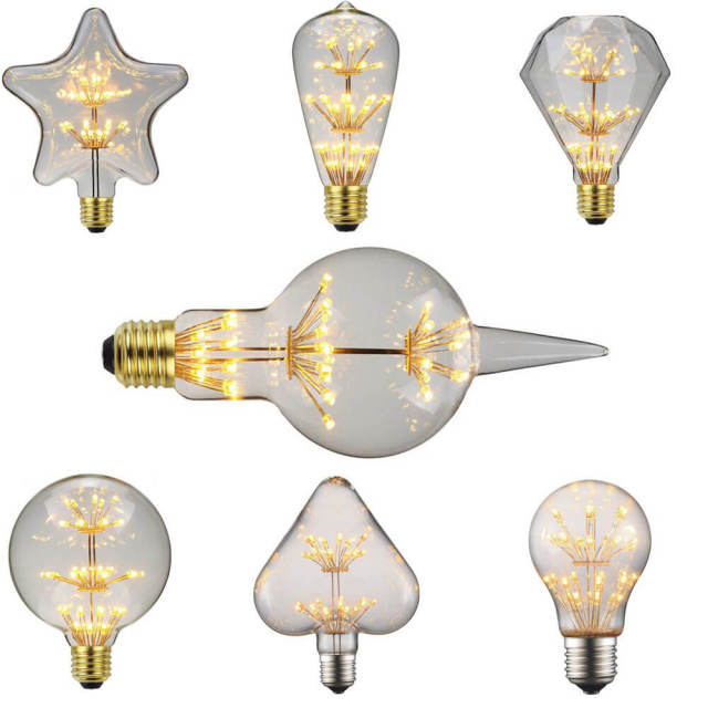 Gypsophila Edison Bulb Vintage Style 3W E27 Medium Base Light Bulbs