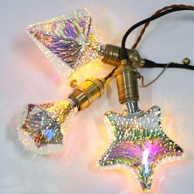 Firework Light Bulbs LED 3D Decorative Light Source 2W