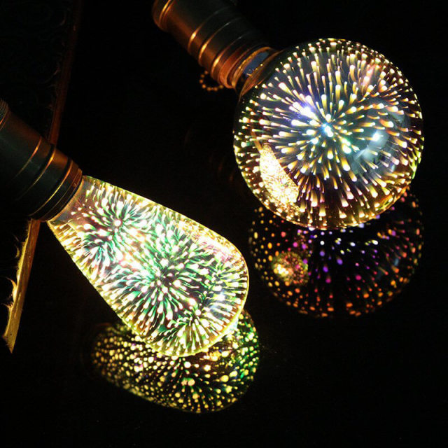 Firework Light Bulbs LED 3D Decorative Light Source 2W