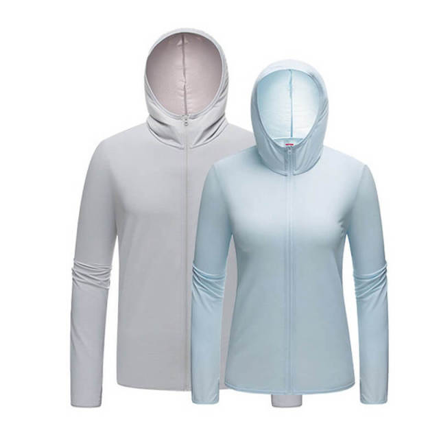 OOVOV Women UPF 50+ UV Sun Protection Long Sleeve Hoodies Thumb Holes Outdoor Workout Hiking Men Jacket
