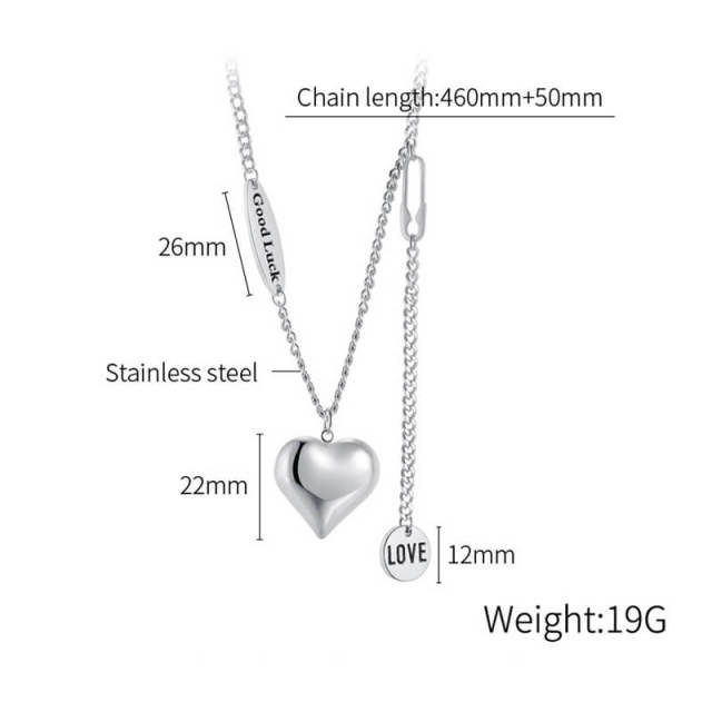 OOVOV Heart Pendant Necklaces,Plated Heart Pendant Necklaces,Delicate Gold Heart Necklace for Women Teen Girls