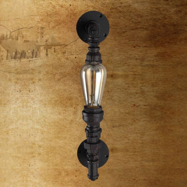 OOVOV Wall Sconces Vintage Rustic Wall Light Fixtures Water Pipe Wall Lamp Steampunk 1 Light Wall Mount for Dining Room Hallway Basement