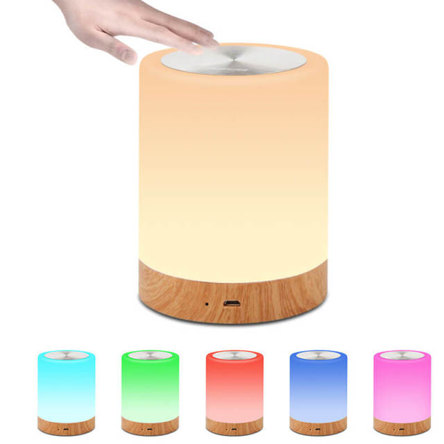 Night Light OOVOV Touch Lamp for Bedrooms Living Room Portable Table Bedside Lamps with Rechargeable Internal Battery Dimmable 2900K-3200K Warm White Light &amp; Color Changing RGB