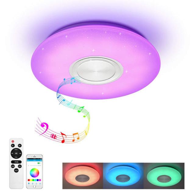 OOVOV LED Bluetooth Music Ceiling Light Smart Starry Sky Ceiling Light with Phone APP Remote Control Dimmable