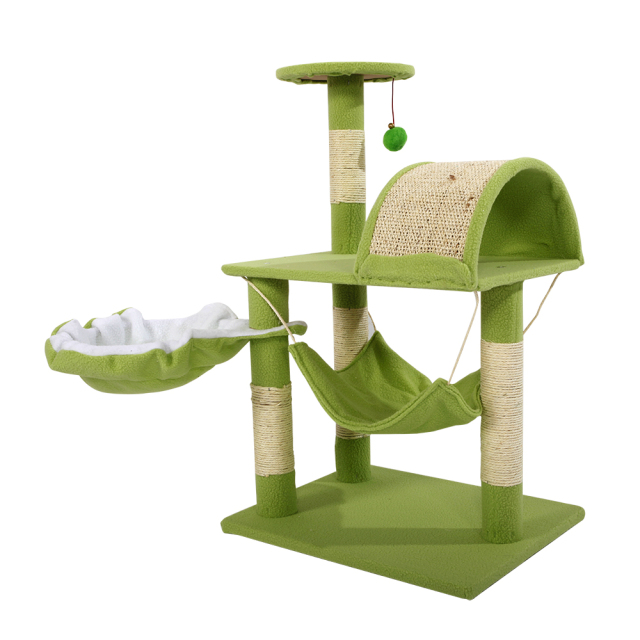 OOVOV Cat Tree 32 Inch Stable Cute Sisal Cat Climb Holder Cat Tower Lamb Pet Toy