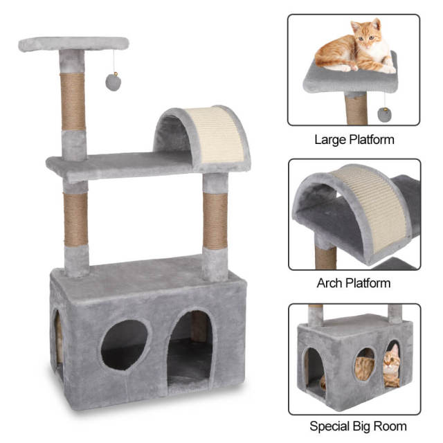 Cat Tree | Cat Tower | Multi-Level Cat House |  Cat Climbing Stand with Scratching Post | 39 Inch