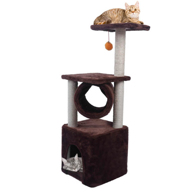 36&quot; Sisal Cat Climb Holder Cat Tower Lamb - for Kittens Cats and Pets