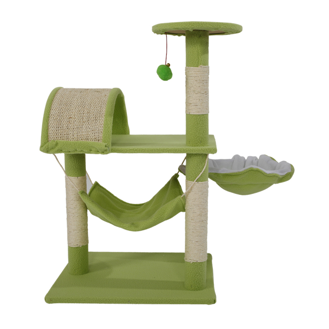 OOVOV Cat Tree 32 Inch Stable Cute Sisal Cat Climb Holder Cat Tower Lamb Pet Toy