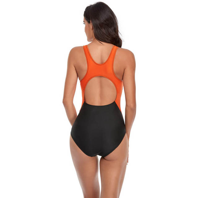 OOVOV Women's Athletic Sport One Piece Swimsuit Tummy Control Swimwear Bathing Suits