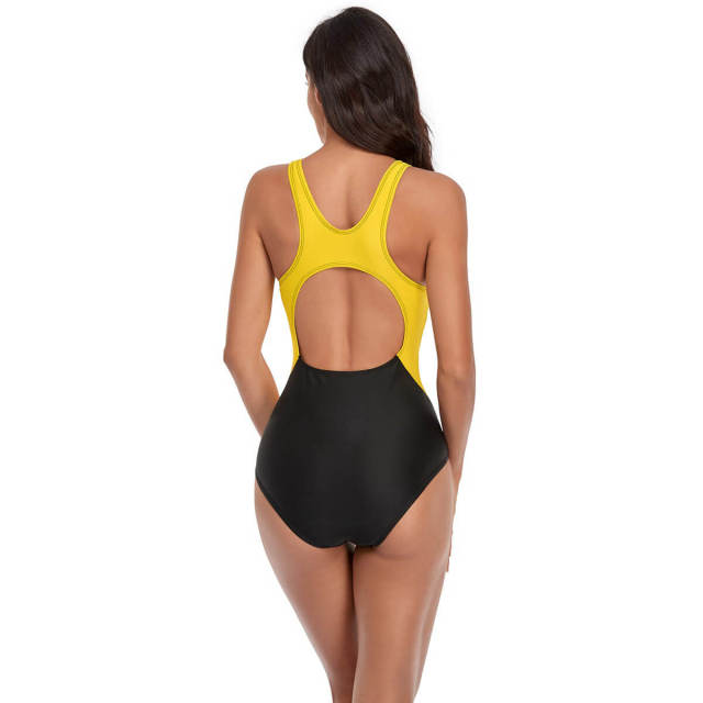 OOVOV Women's Athletic Sport One Piece Swimsuit Tummy Control Swimwear Bathing Suits