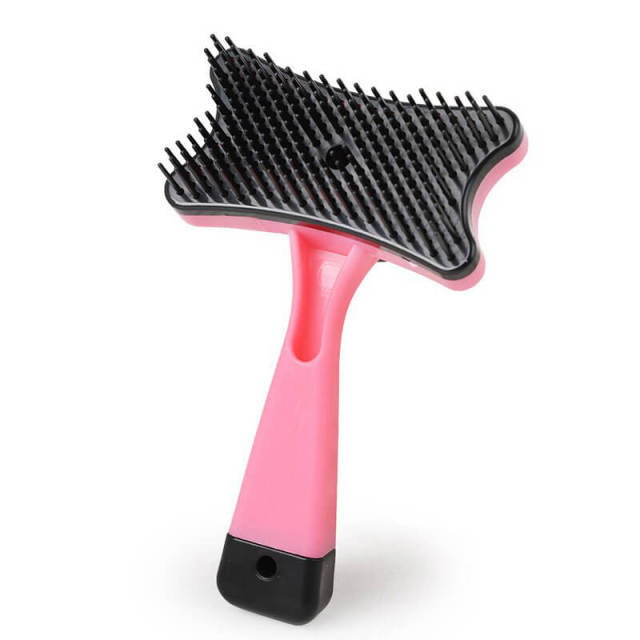 OOVOV Pet Slicker Brush, Self-Cleaning Comb Retractable Plastic Pin Professional Dogs Cats Hair Removal Beauty Grooming Tool