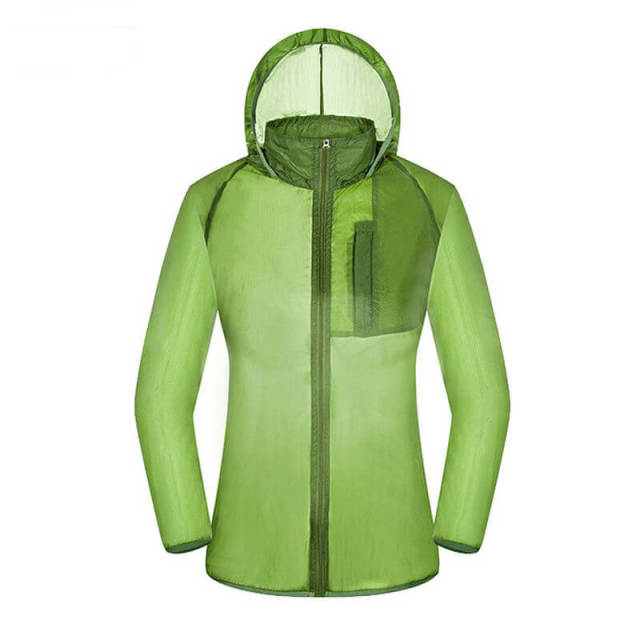 OOVOV Summer Outdoor Sun Protection Clothing,Women Men UV UPF 40+ Transparent Sun Proof Jacket Hoodie Skin Coat Quick Dry