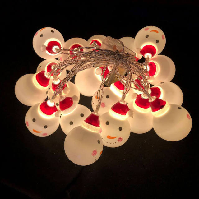 OOVOV Christmas String Lights-Snowman Battery Powered Waterproof Indoor Outdoor Decoration Light String for Christmas Eve/Home/Room/Party/Christmas De