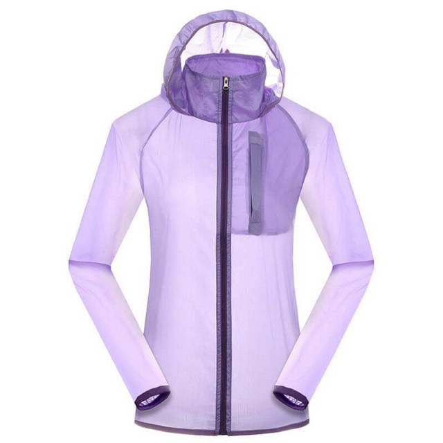 OOVOV Summer Outdoor Sun Protection Clothing,Women Men UV UPF 40+ Transparent Sun Proof Jacket Hoodie Skin Coat Quick Dry