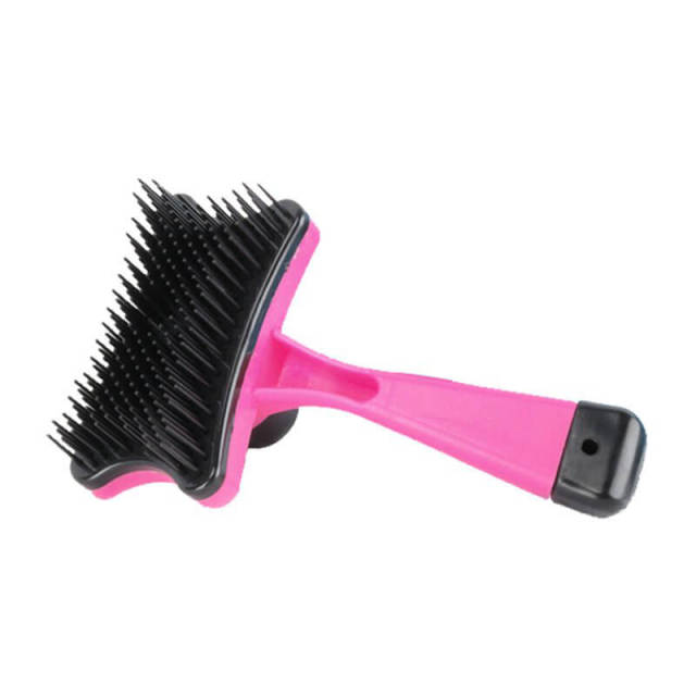 OOVOV Pet Slicker Brush, Self-Cleaning Comb Retractable Plastic Pin Professional Dogs Cats Hair Removal Beauty Grooming Tool