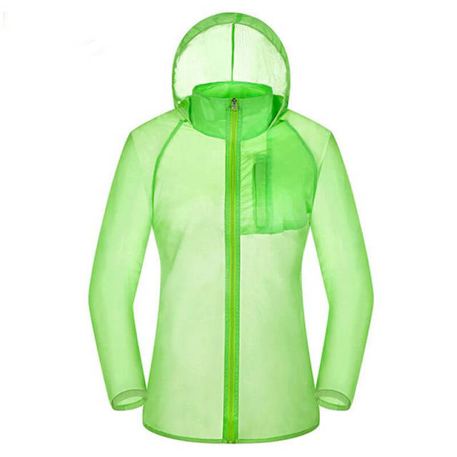 OOVOV Summer Outdoor Sun Protection Clothing,Women Men UV UPF 40+ Transparent Sun Proof Jacket Hoodie Skin Coat Quick Dry