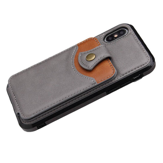 OOVOV Multifunction Phone Case for iPhone X,iPhone Xs Cases with Card Holder,Up and Down Flip Folio PU Leather Phone Cases Bracket