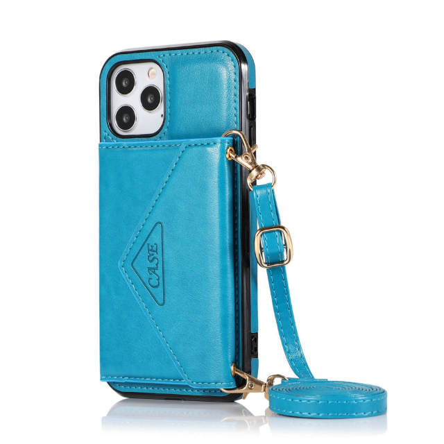 OOVOV Cases Wallet for iPhone 12 Crossbody iPhone Cases with Card Holder Protective Cover Flip Folio PU Leather Phone Case for iPhone 12/12 pro